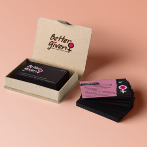 Black stock business cards with white ink