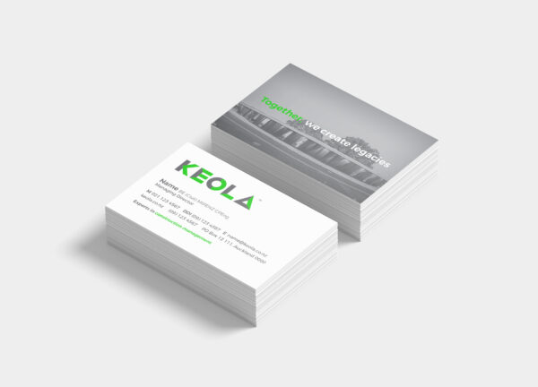 2 bundle of laminated business cards