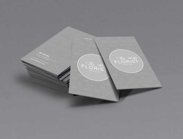 Silver stock business cards