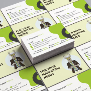 Arranged front and back of the synthetic cards