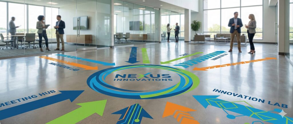 Hall Area with floor designs